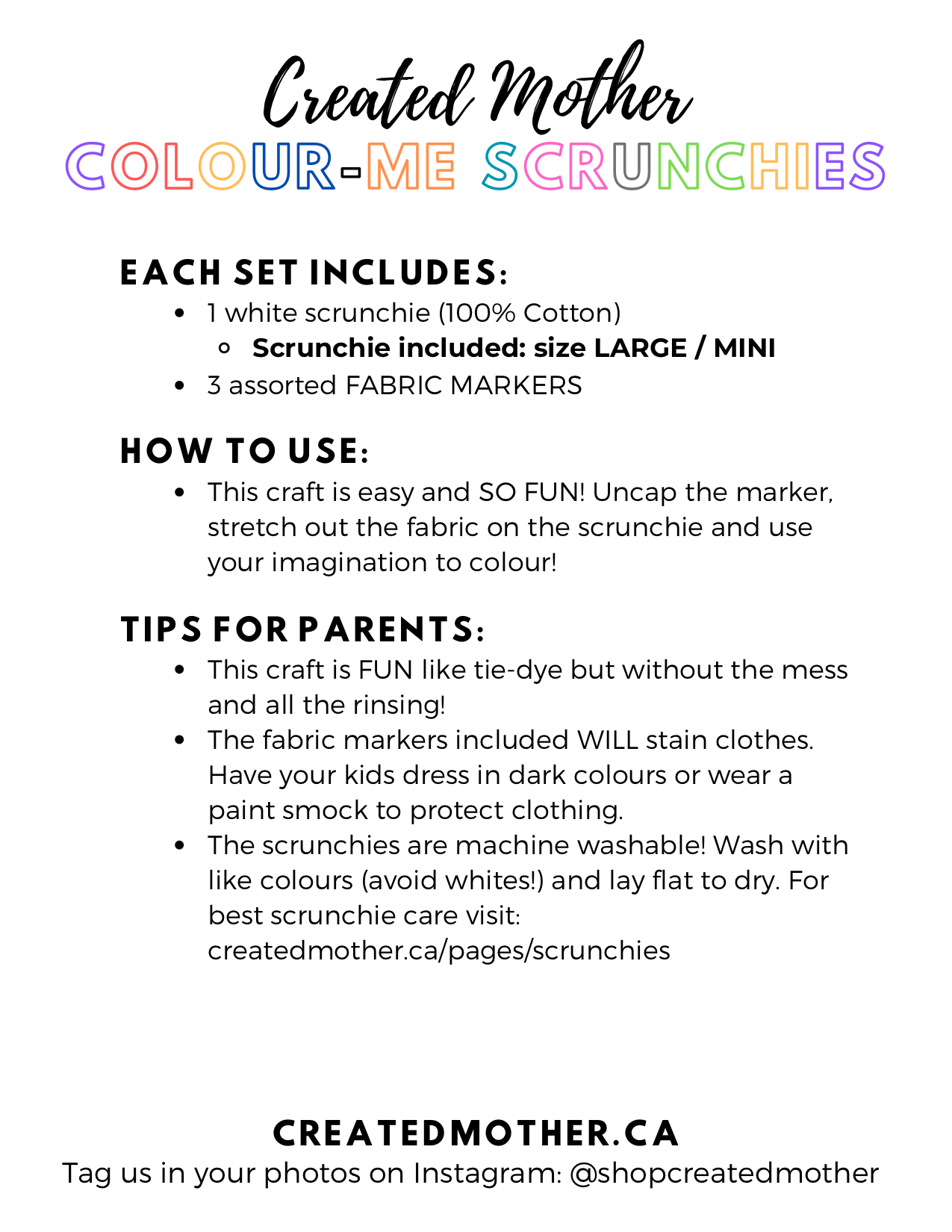 Colour-Me Scrunchie sets