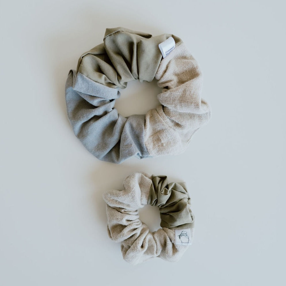 Waste-Not Colour Block Scrunchies