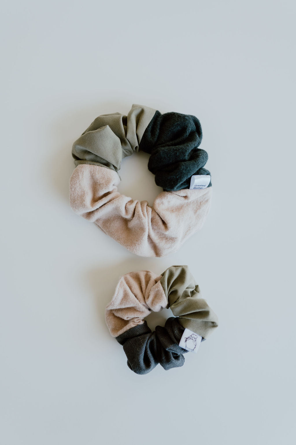 Waste-Not Colour Block Scrunchies
