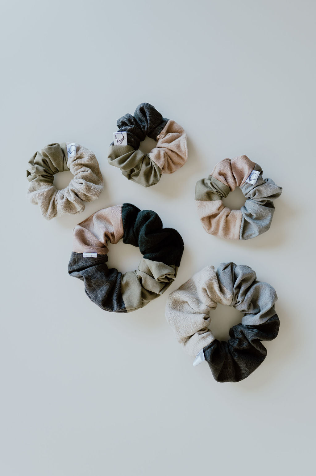 Waste-Not Colour Block Scrunchies