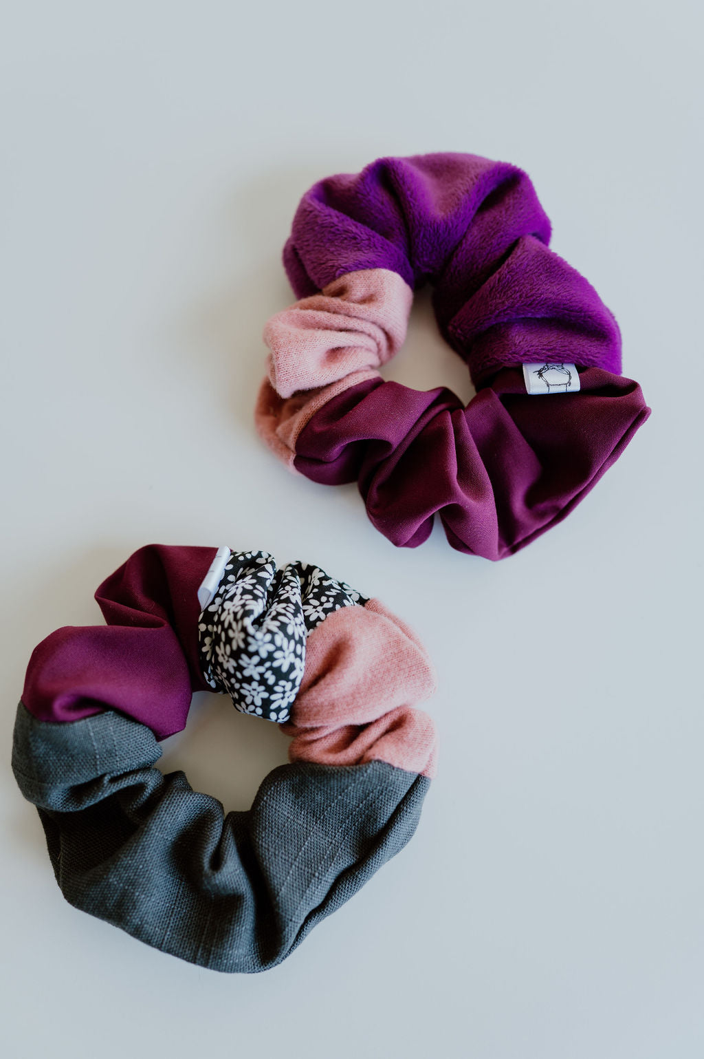 Waste-Not Colour Block Scrunchies