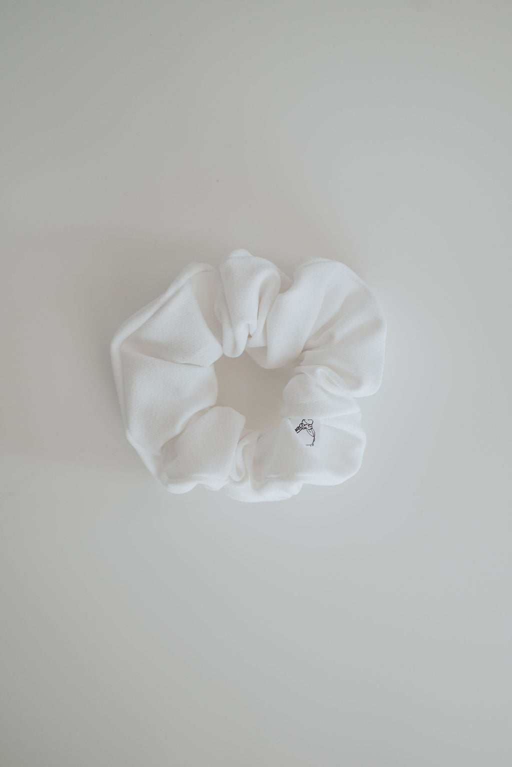 Pure heavy weight white scrunchie by Created Mother