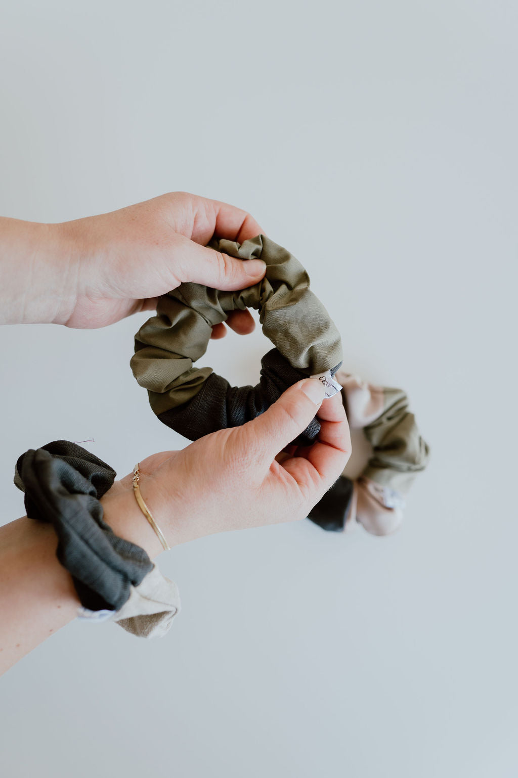 Waste-Not Colour Block Scrunchies