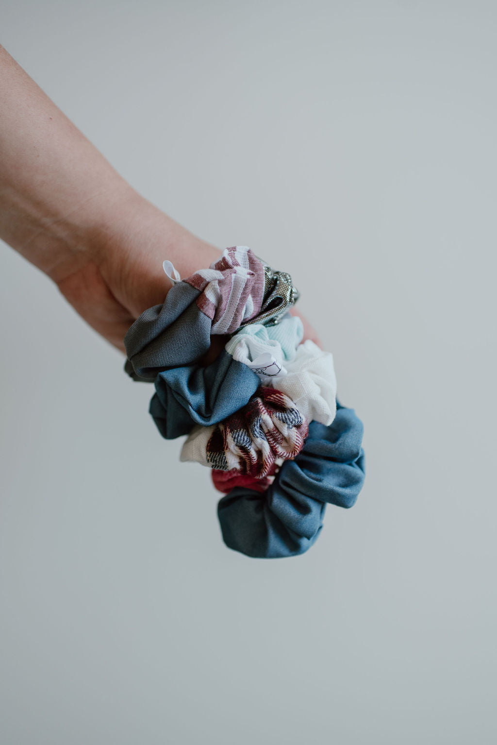 Waste-Not Colour Block Scrunchies