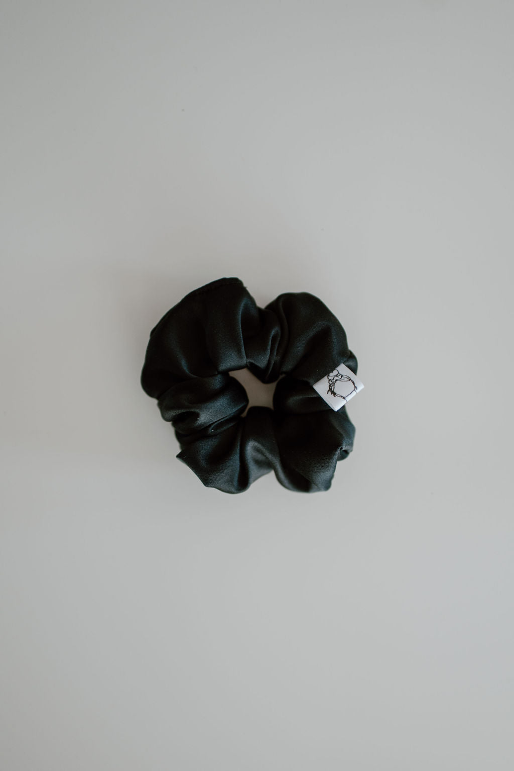 Shiny Black Scrunchies