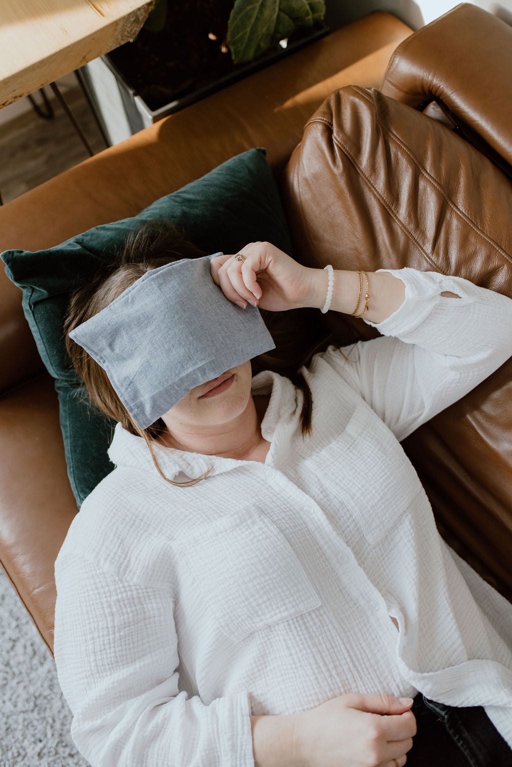 Microwavable heat pack and ice pack combo for tension headaches and cramps