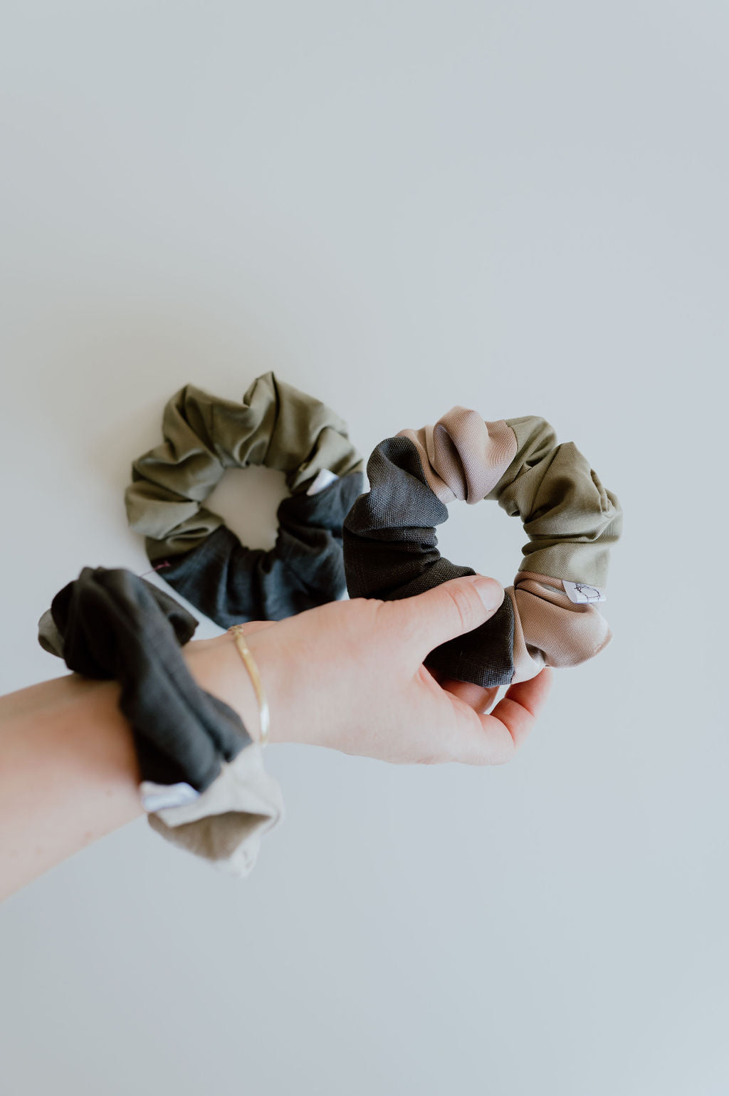 Waste-Not Colour Block Scrunchies