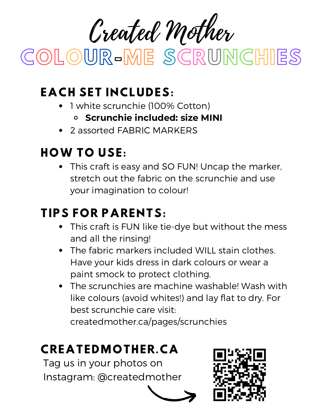 Fun DIY scrunchie colouring set that makes the perfect gift for crafters!