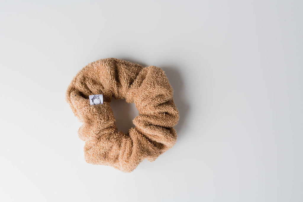 Teddy Brown towel scrunchie