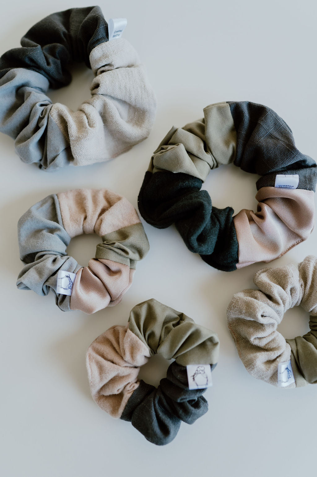 Waste-Not Colour Block Scrunchies