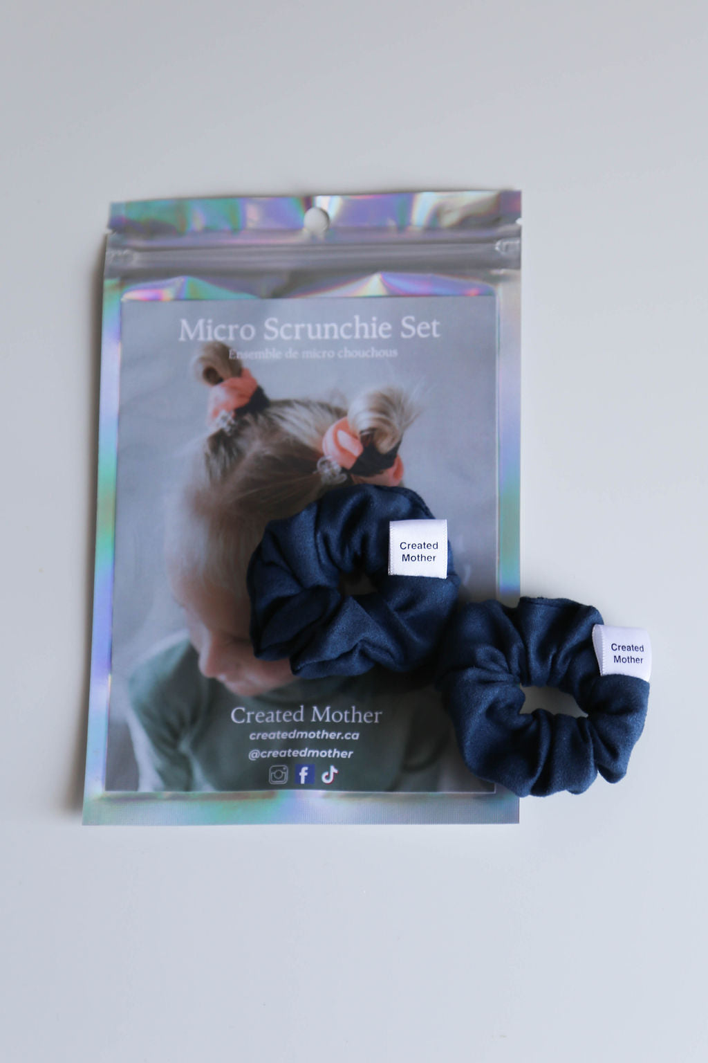 Shadow Blue Suede Scrunchies