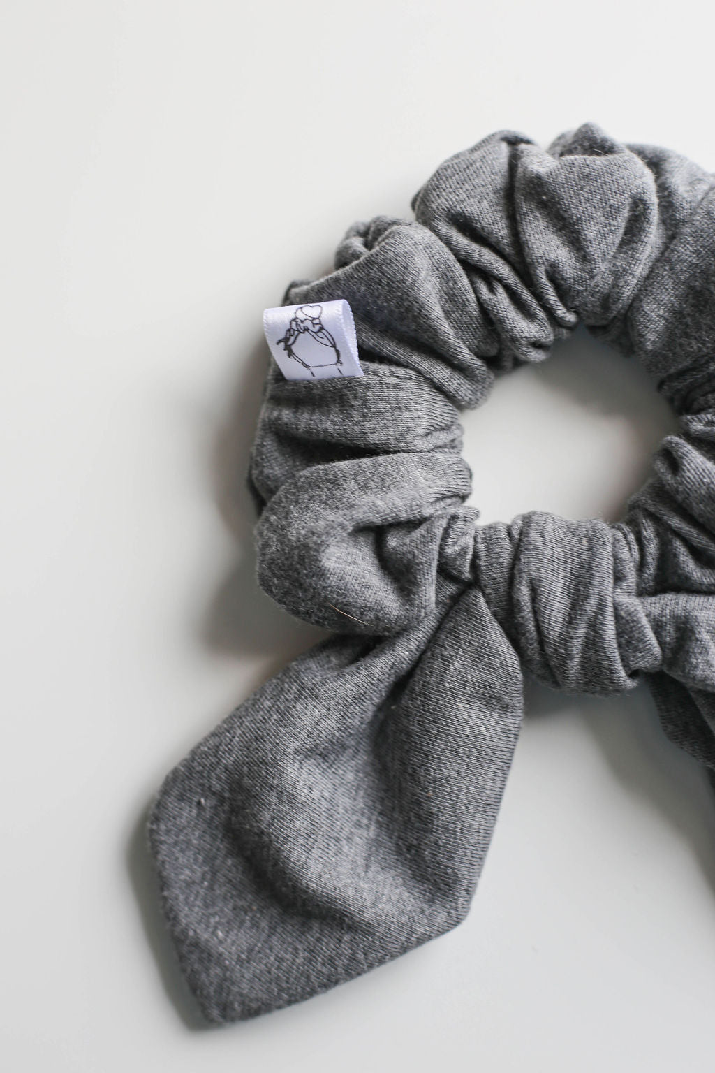 Large scrunchie with a removable bow handmade in Canada by Created Mother