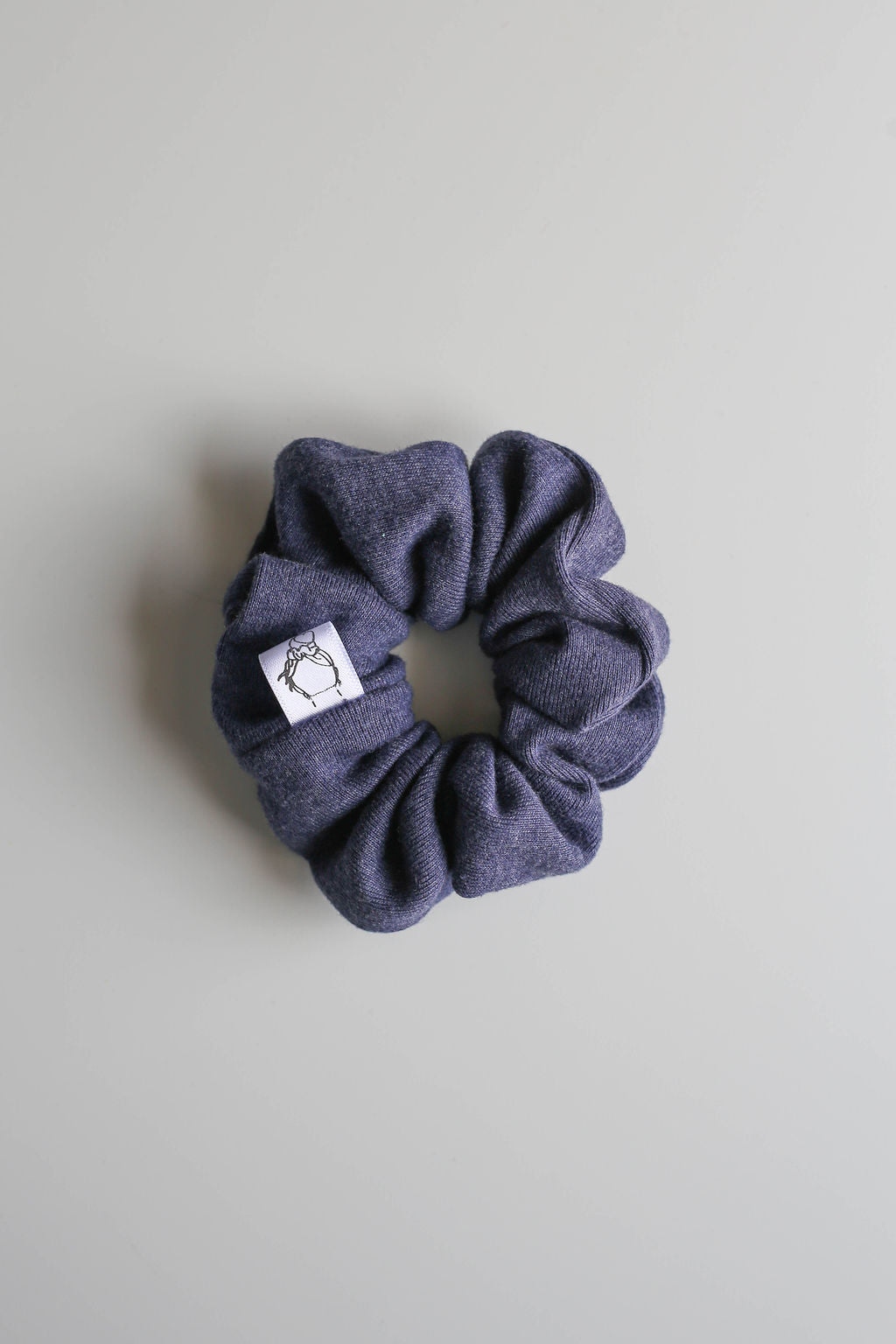 Canadian handmade scrunchie in blue tone