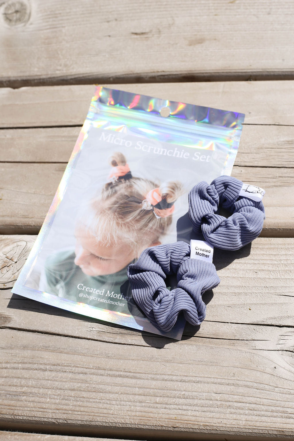 Periwinkle Blue Ribbed SWIM Scrunchie