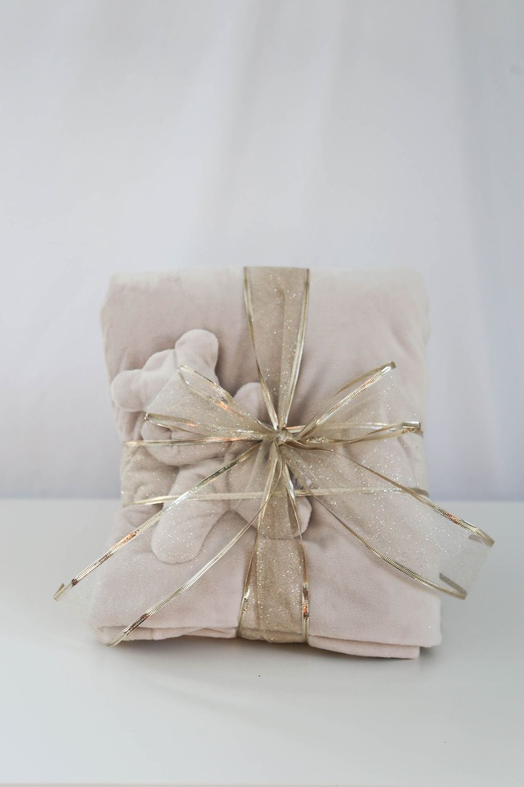 Soothing comfort set with plush Therapy Bear and warm cuddly blanket.