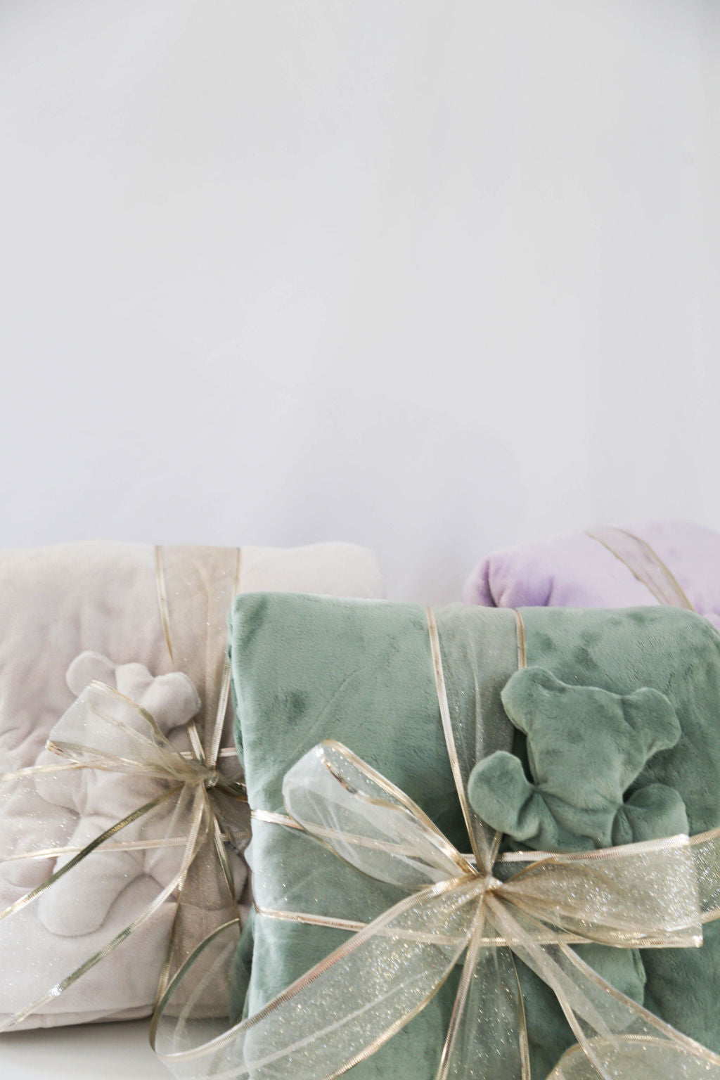 Therapy Bear and blanket gift set styled as a thoughtful wellness gift.