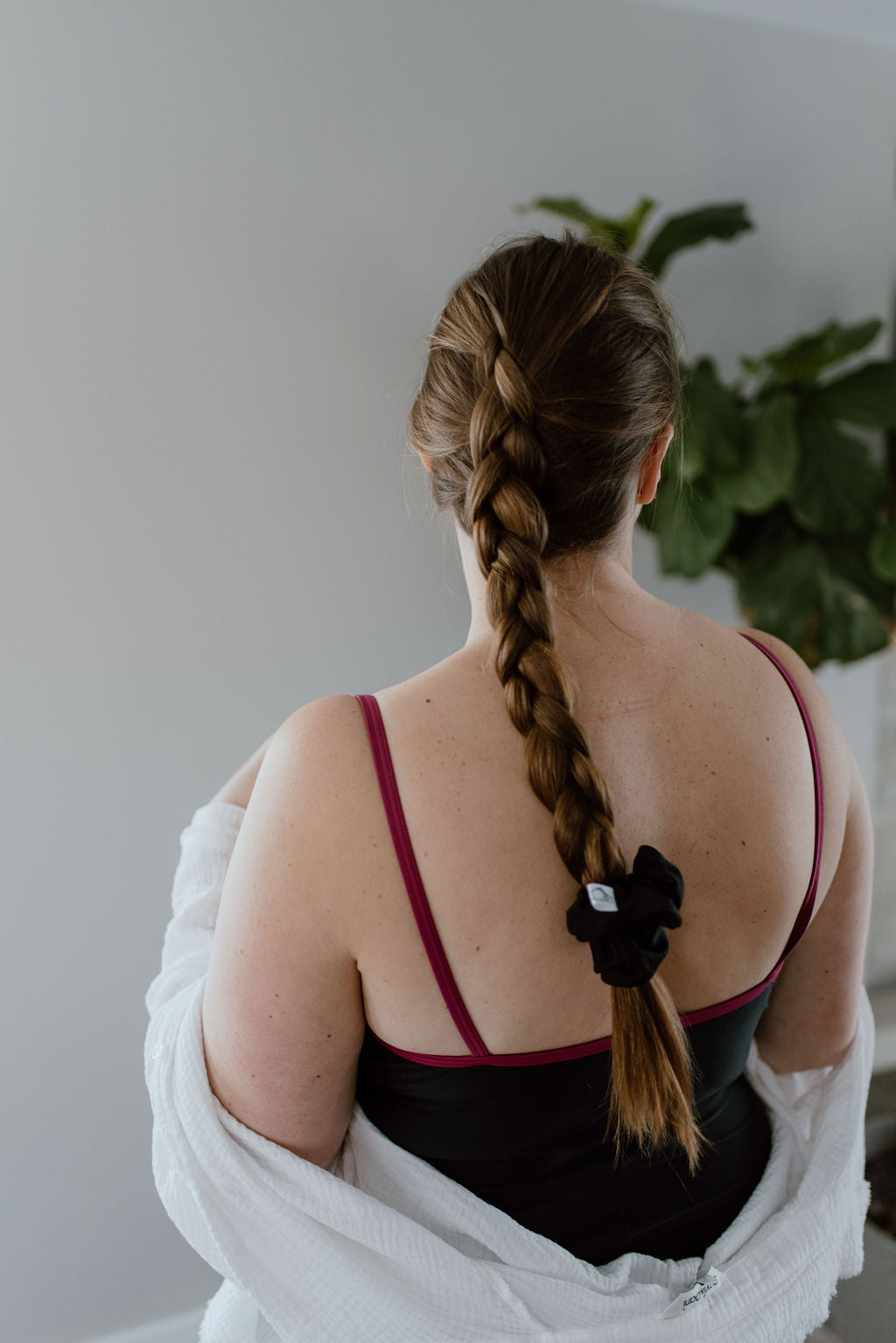 Black SWIM Scrunchies handmade in Canada by Created Mother