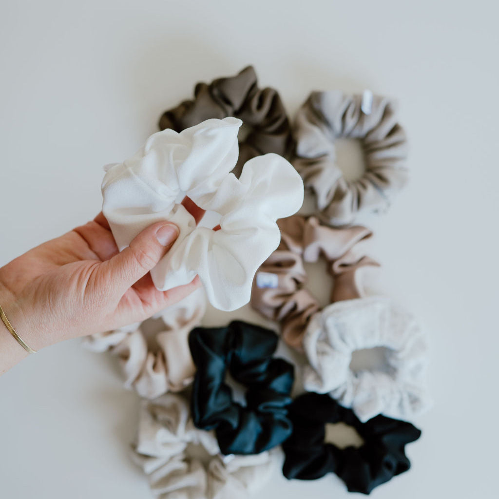 White Scrunchies