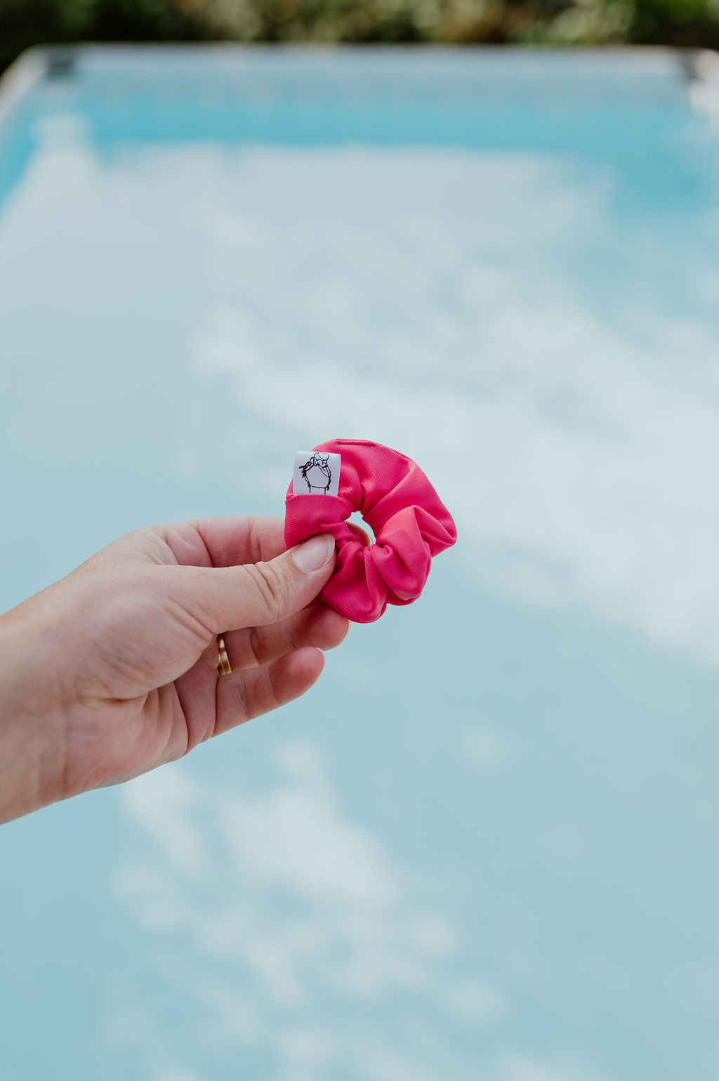 Pink SWIM Scrunchies