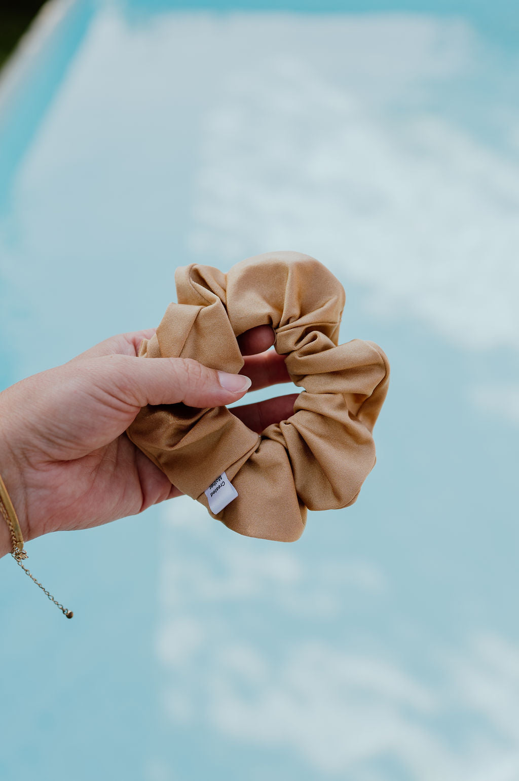 Large Gold Classic Scrunchie by Created Mother