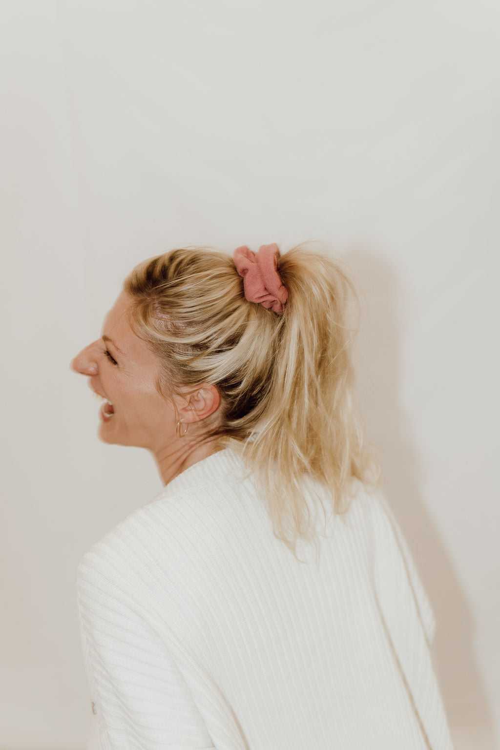 the perfect scrunchie for blonde hair by created mother