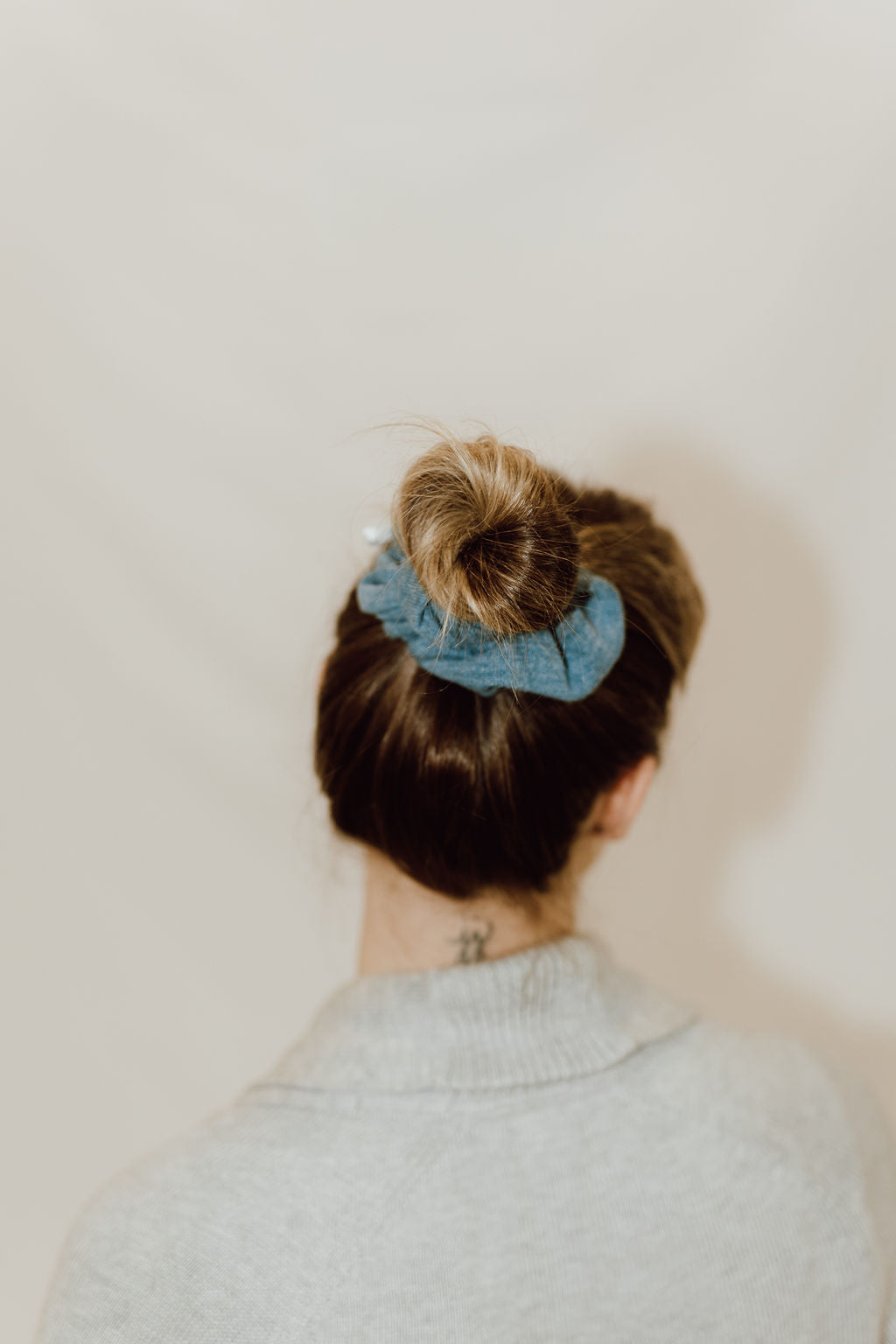 messy mom bun scrunchies for thick hair by created mother