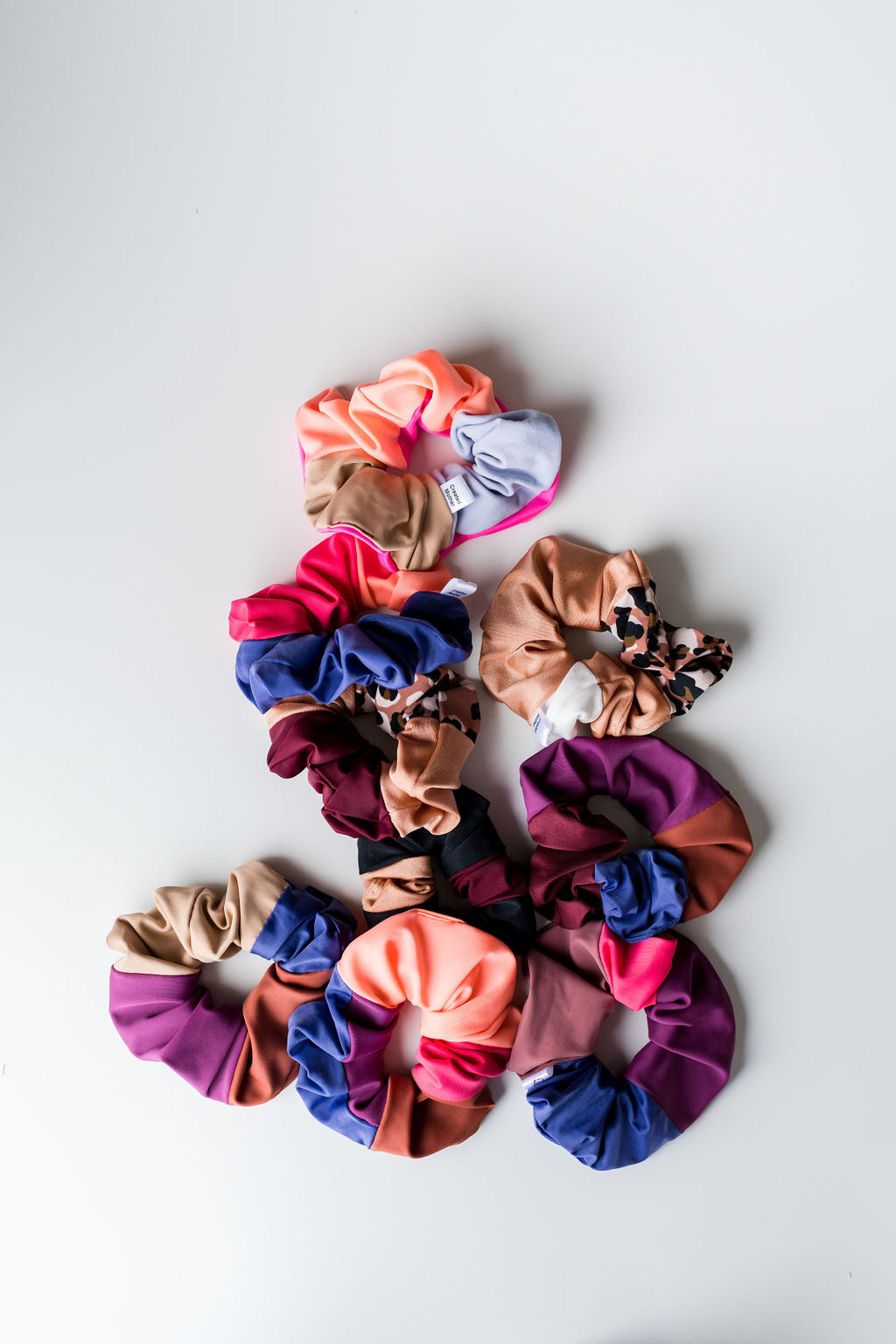 SWIM: Waste-Not Colour Block Scrunchies