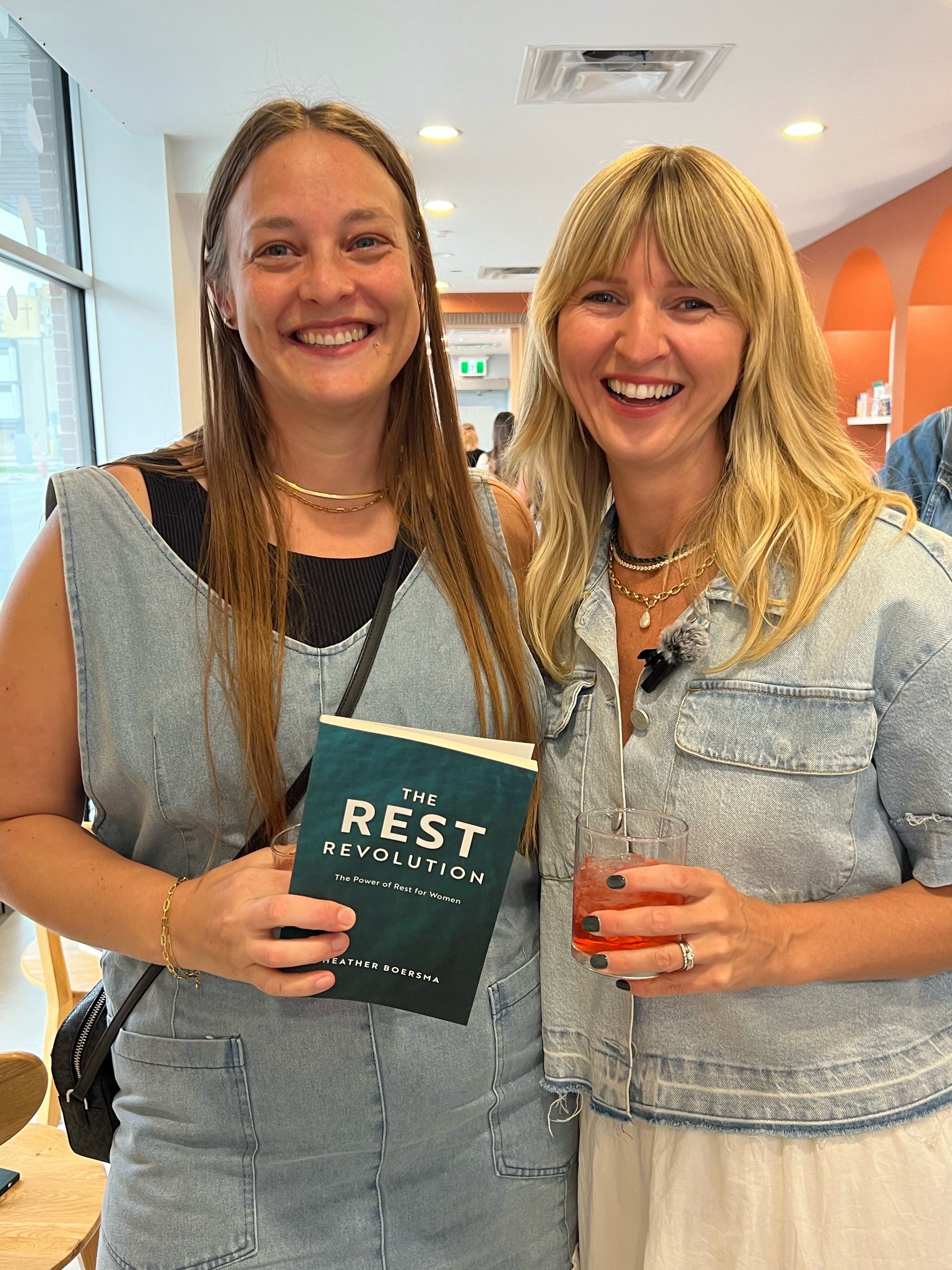 Created Mother and Heather Boersma at the book launch of The Rest Revolution