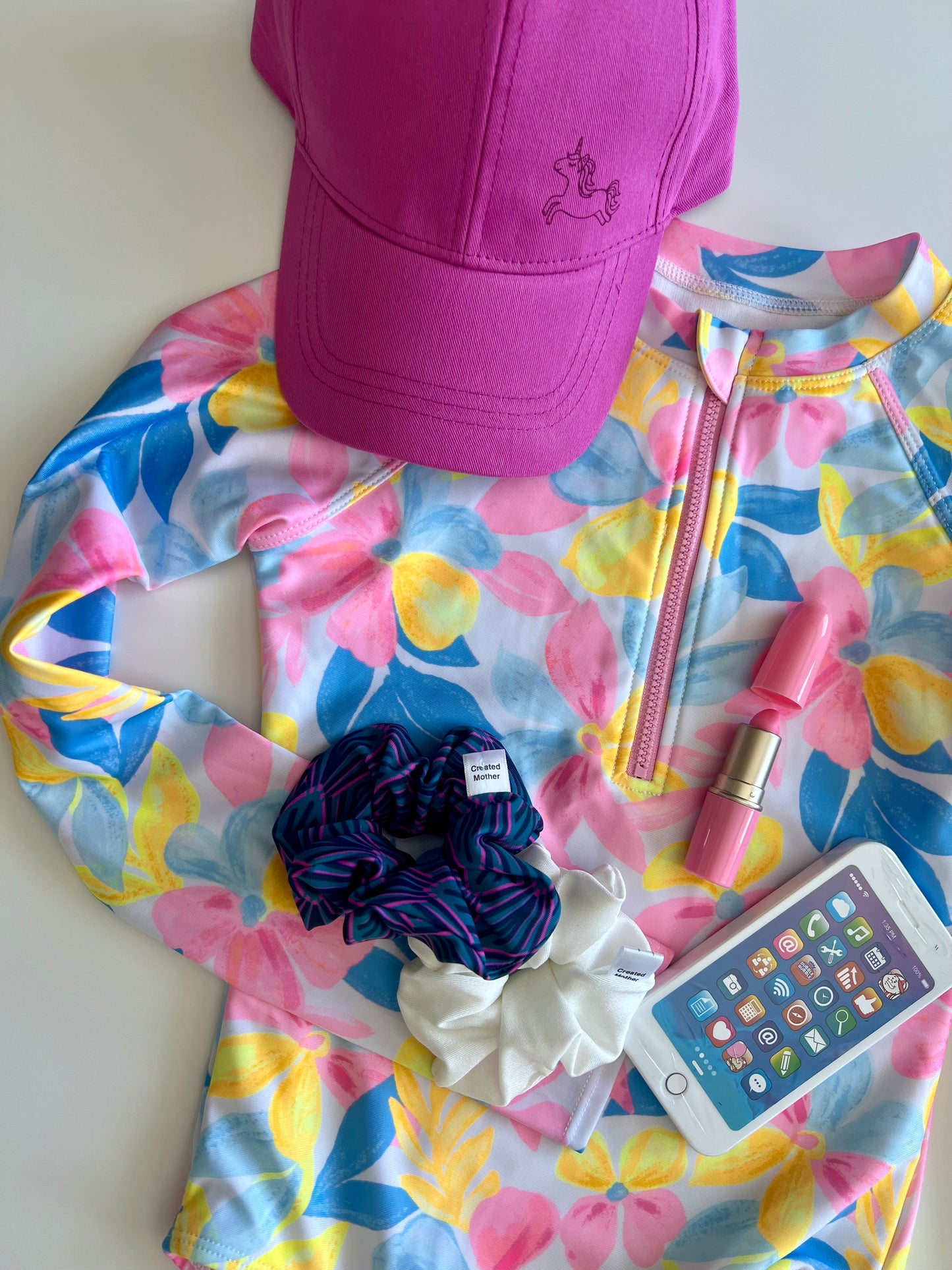 Colourful ocean scrunchie for summer adventures