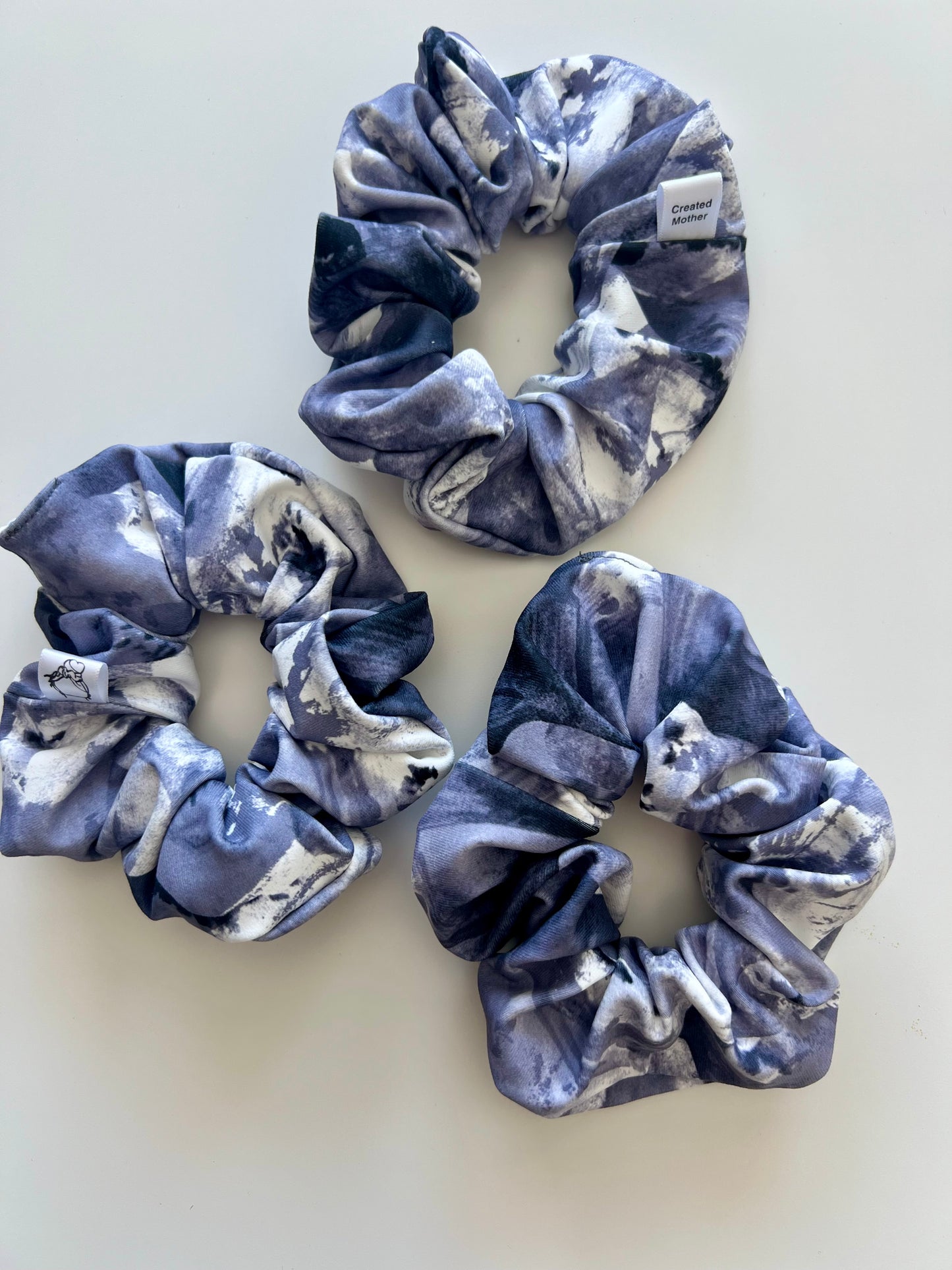 Soft watercolour scrunchie for poolside hair