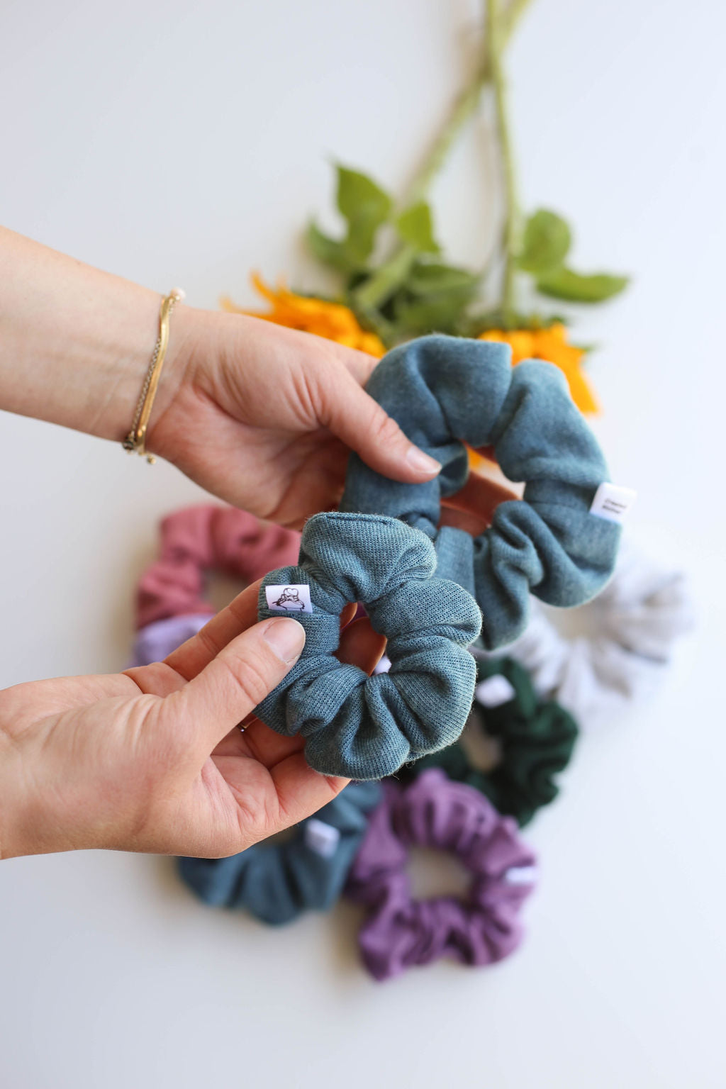 matching scrunchies for mom and kid daughter by created mother