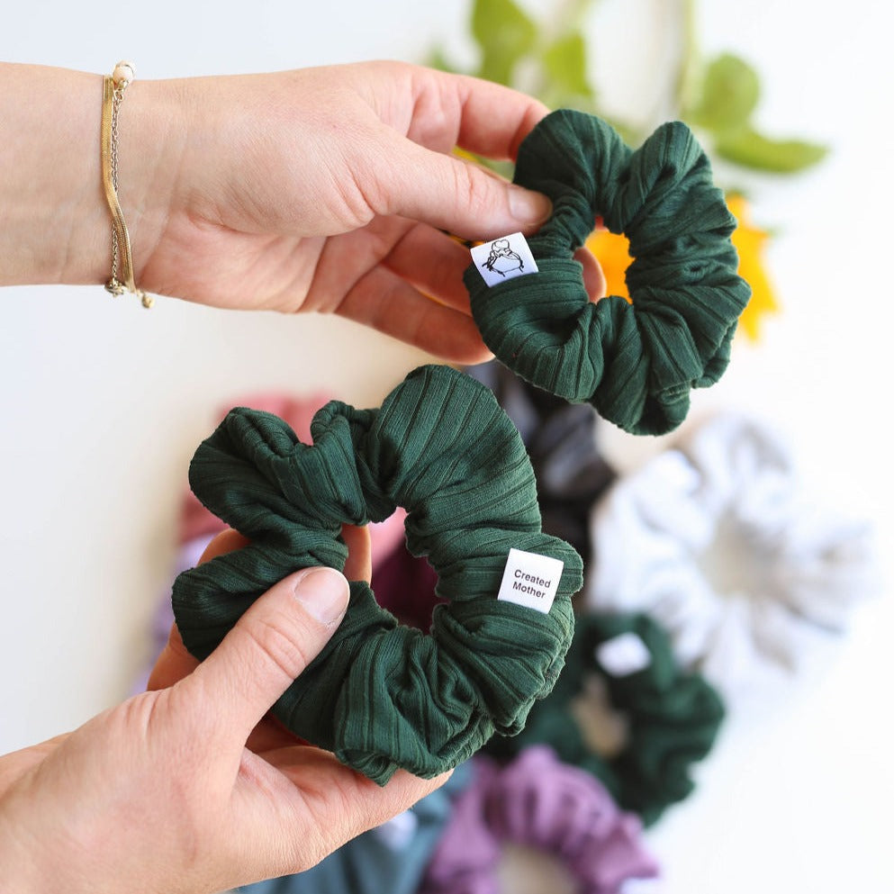 small and large matching scrunchies for fall by created mother