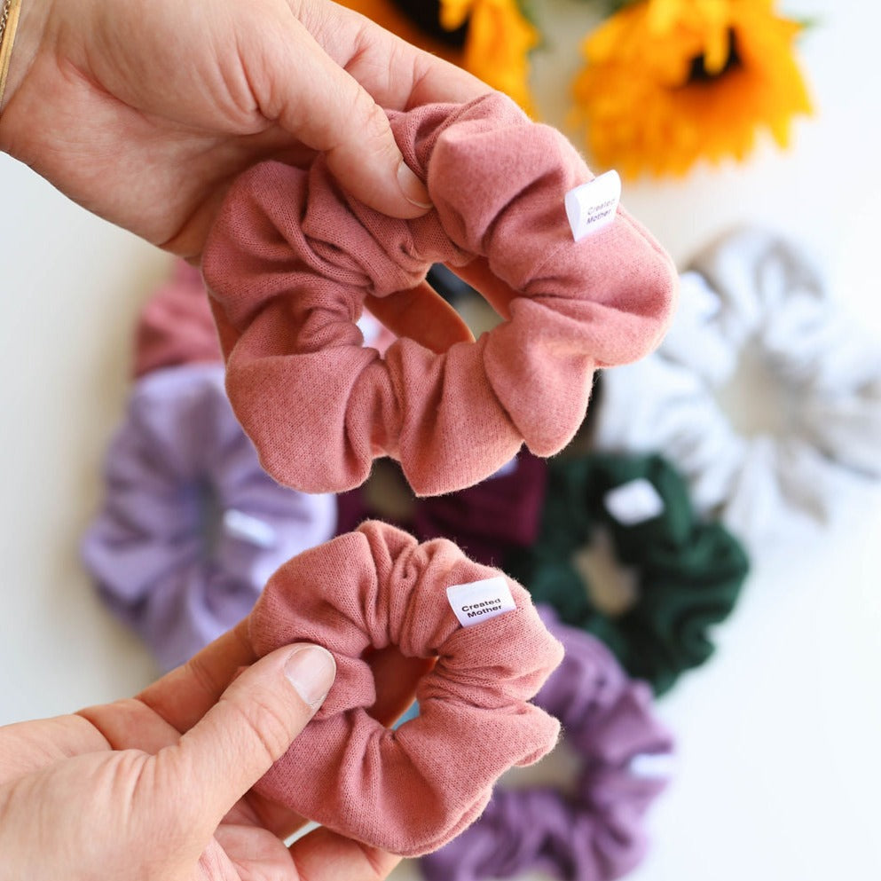 cozy coral lounge scrunchies by created mother