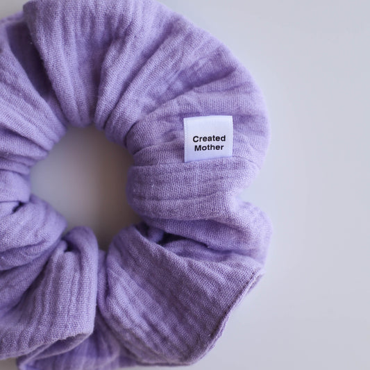 Lilac Muslin Scrunchies