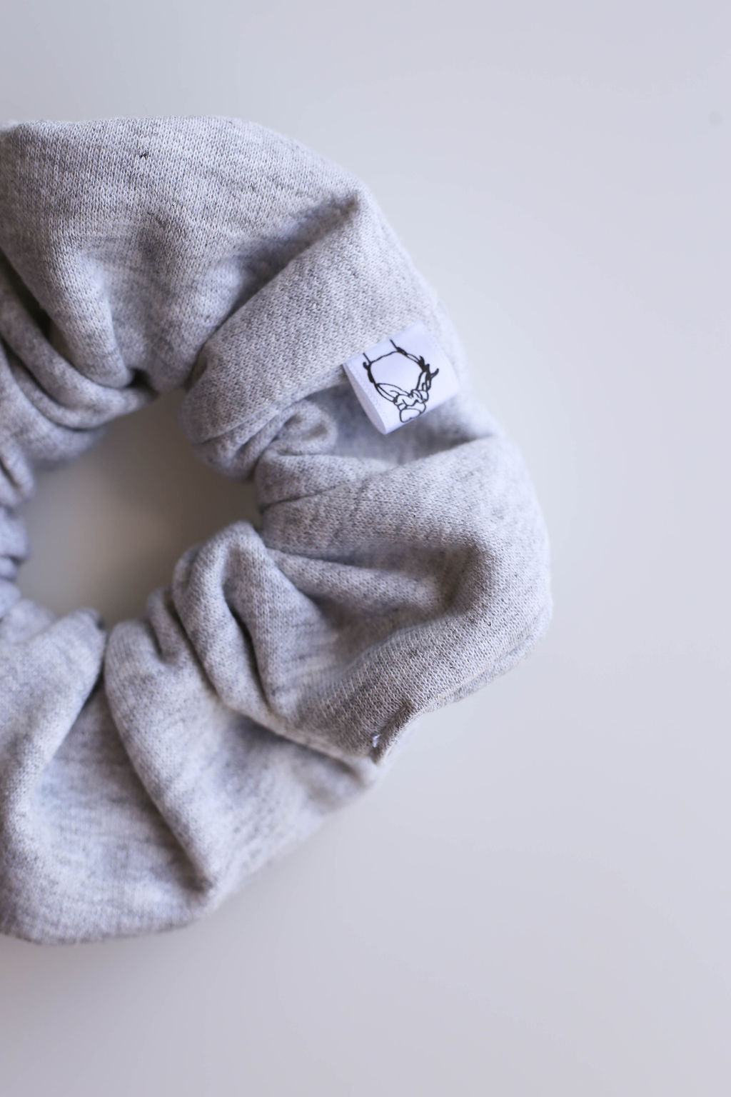 coziness collection scrunchie in neutral grey by Created Mother