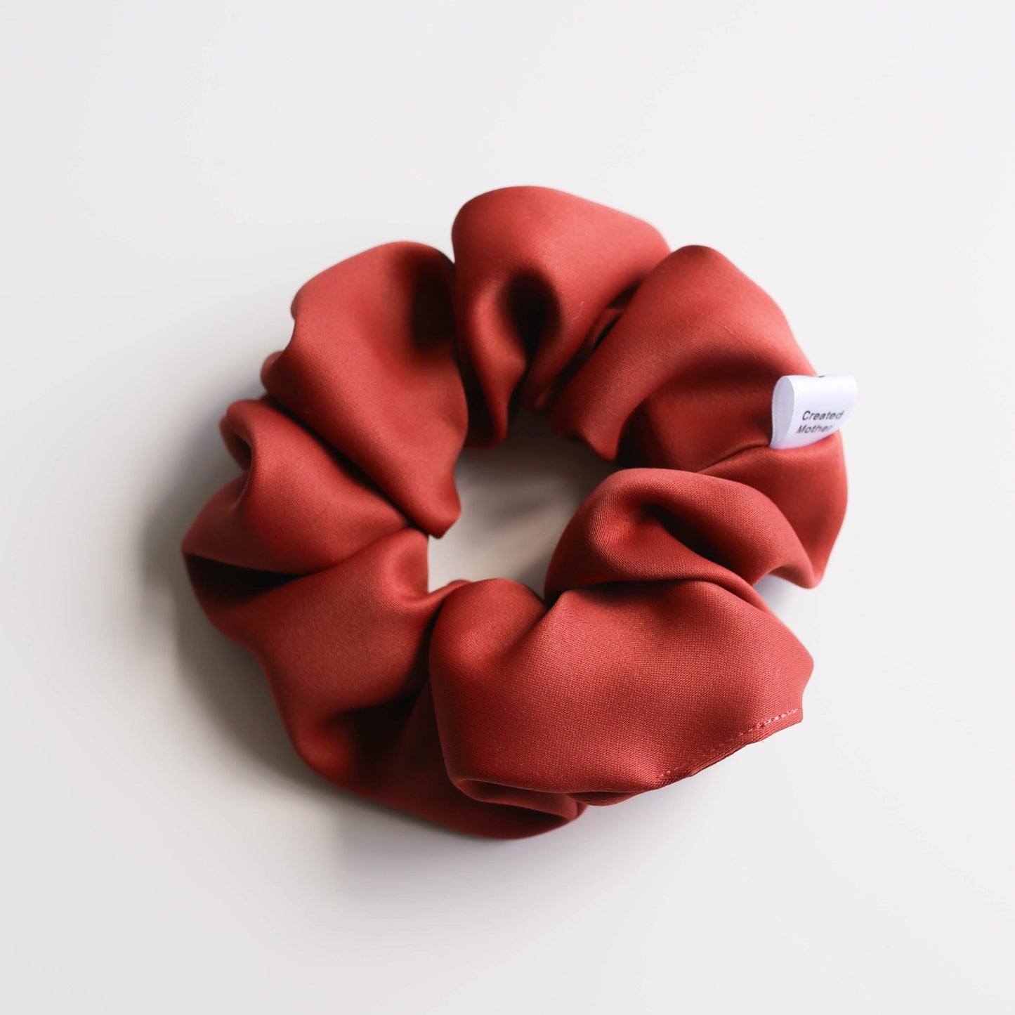 Rustic burnt orange scrunchie for fall