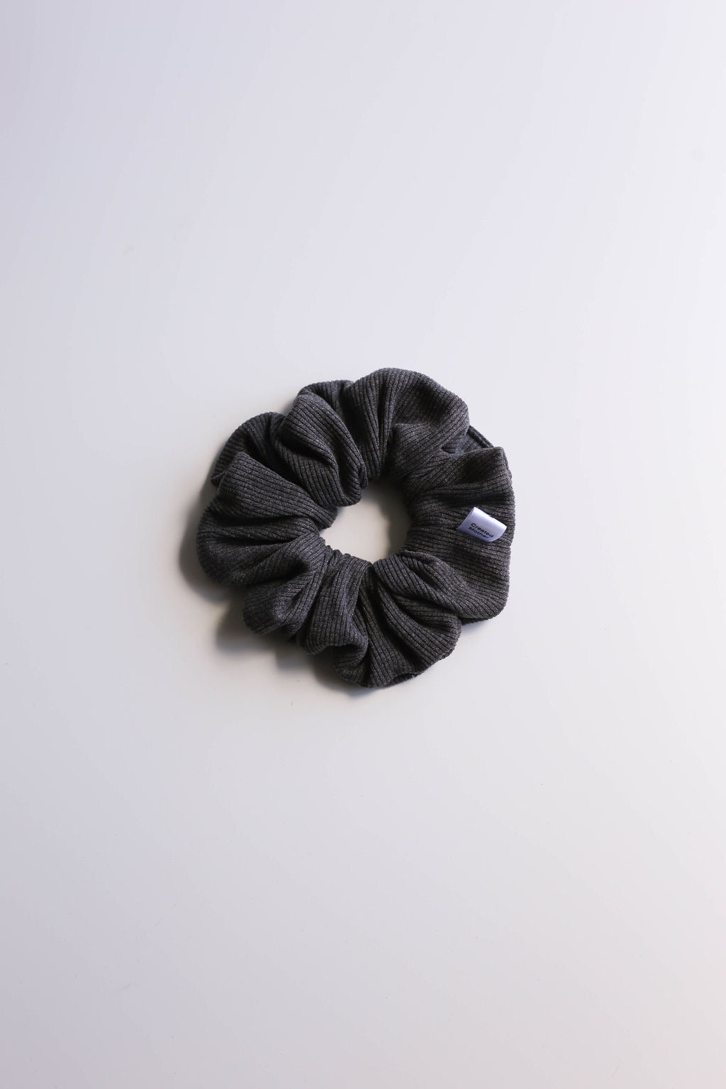 Deep grey neutral scrunchie for all occasions 