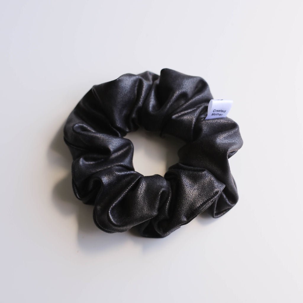 Rustic faux leather scrunchie by created mother