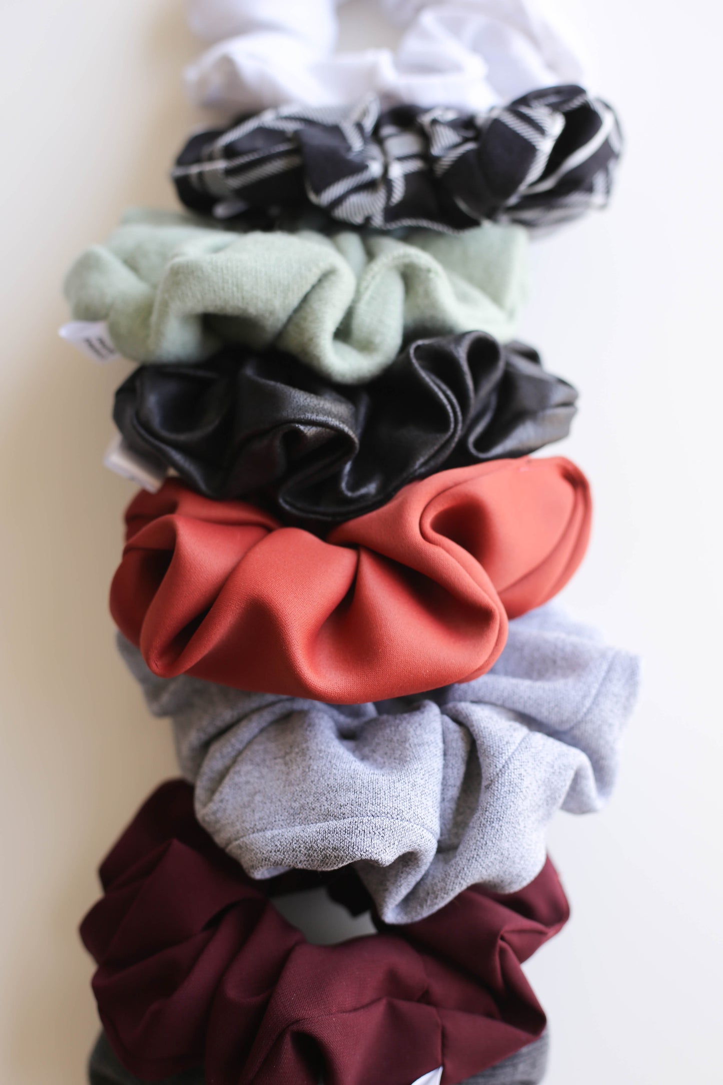 Cozy warm scrunchie collection for cold nights and fire side vibes by created mother 