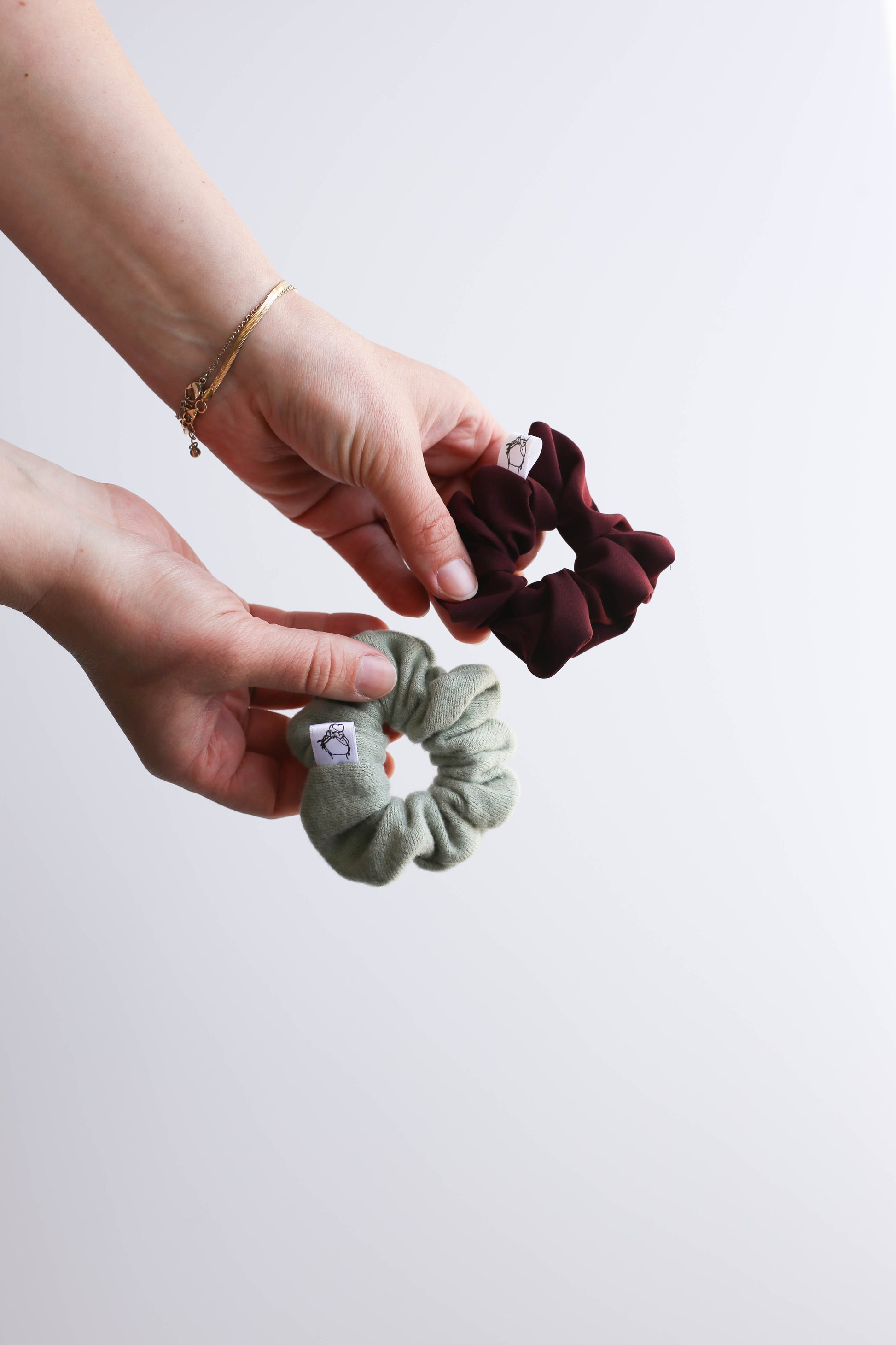 mini scrunchies are perfect for fine hair or the ends of braids!