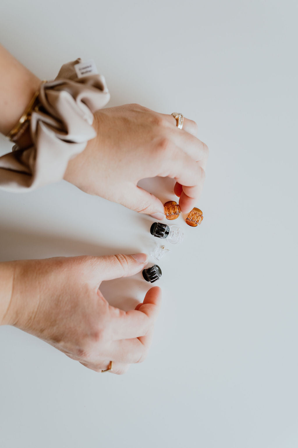 neutral micro hair claw clips for fine hair