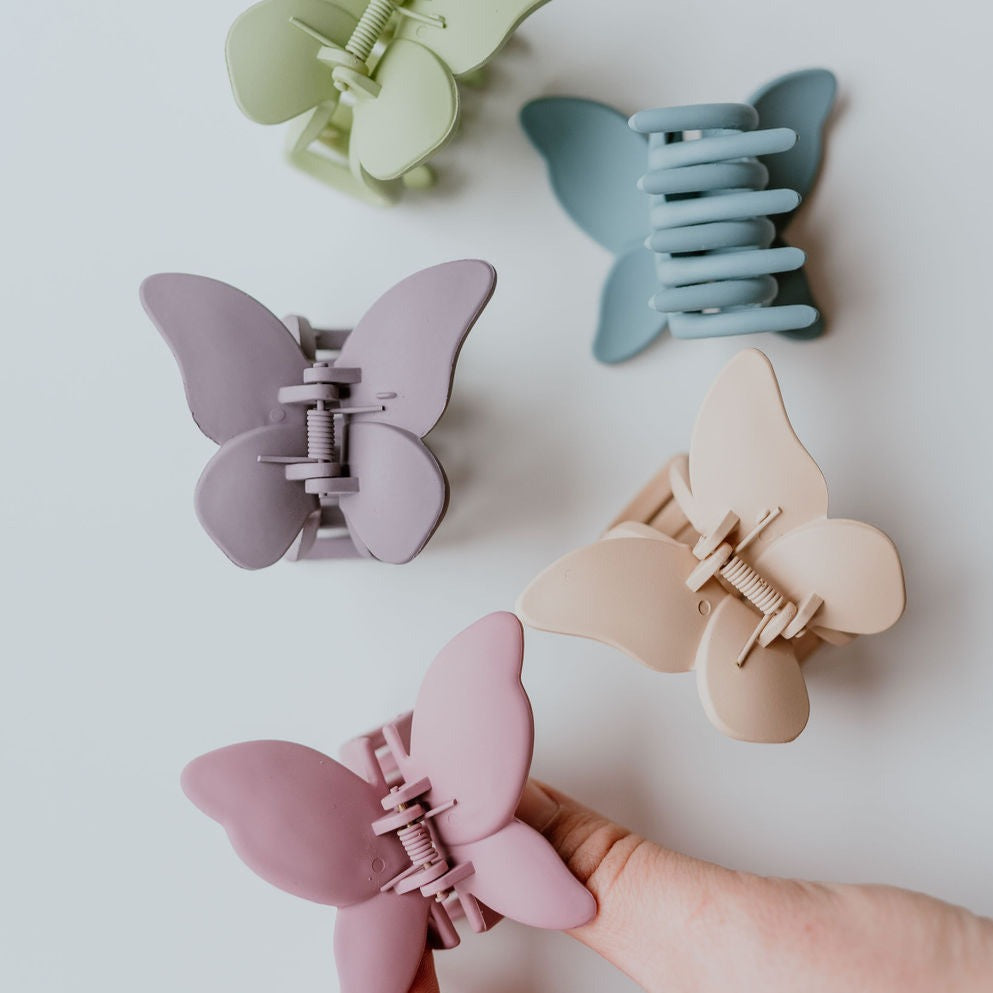 Spring butterfly hair claws by Created Mother