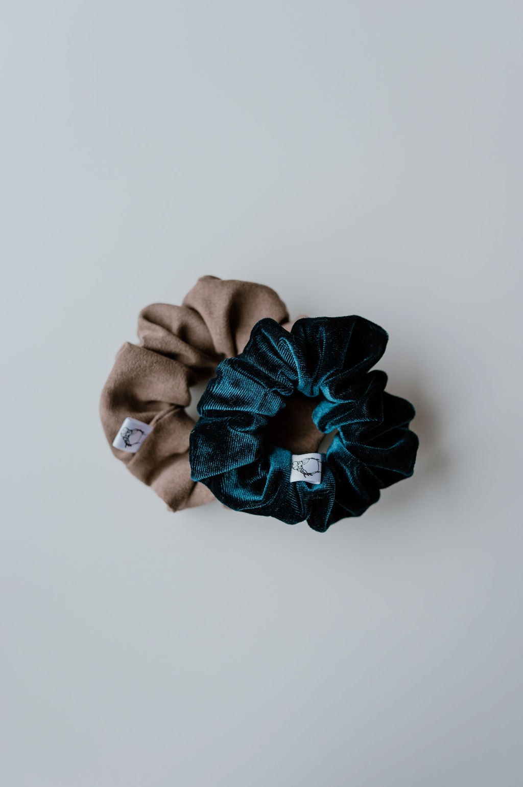 Taupe Suede Scrunchies
