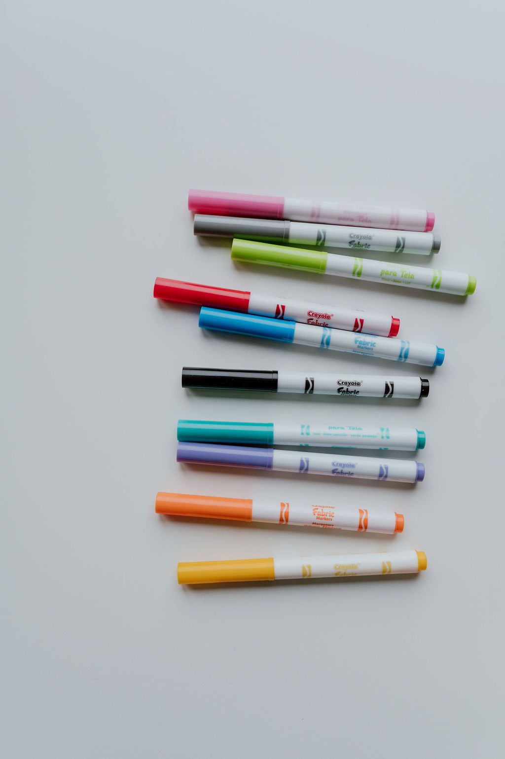 assorted crayola fabric markers for DIY craft kits