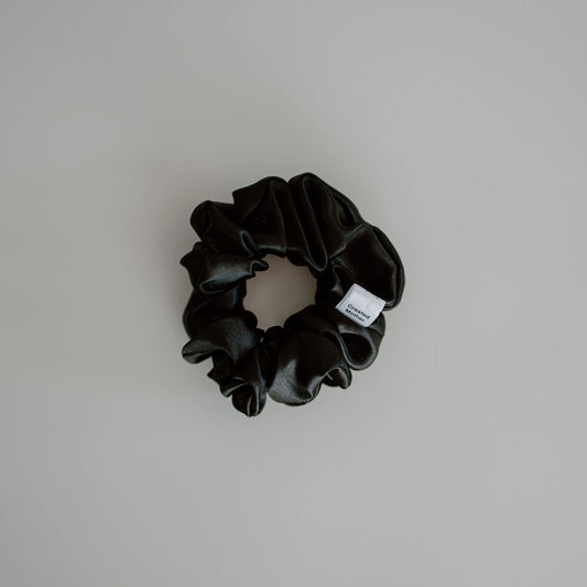 Shiny Black Scrunchies