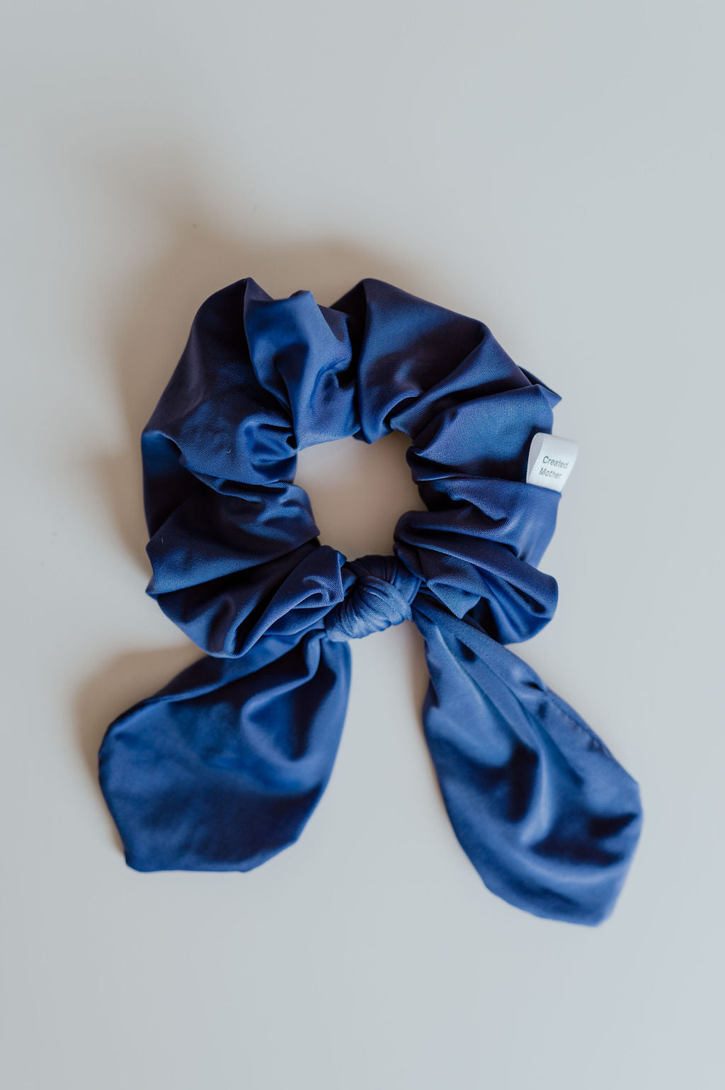 Durable indigo scrunchie perfect for outdoor activities